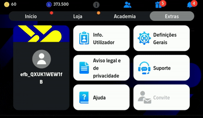No jogo, abra Extras e depois Vincular Dados: a tela mostra o estado da vincula&ccedil;&atilde;o, com a linha Google Play indicando se est&aacute; vinculado ou n&atilde;o.